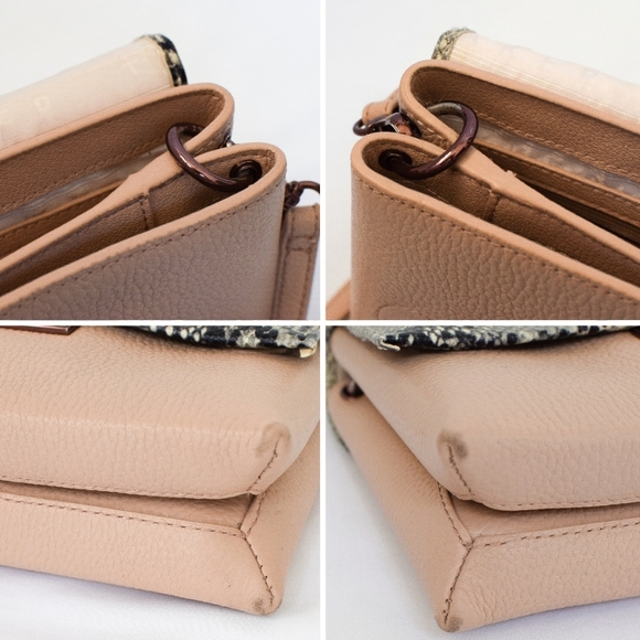 Ted Baker Alani Pink Leather Snakeskin Embossed Shoulder Bag Crossbody - Picture 14 of 14